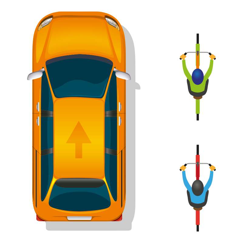 Abstand beim Überholen auf der Straße